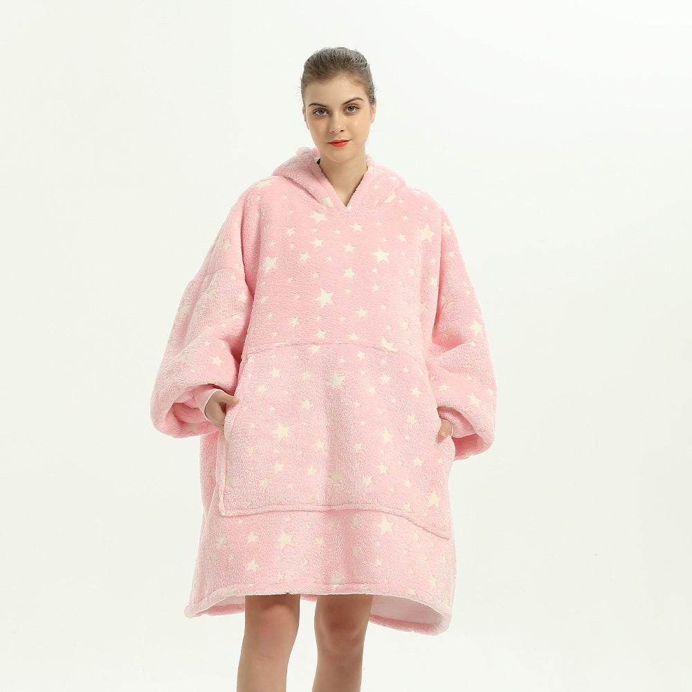 Hooded Plus Size Home Wear Nightgown - Mubimart
