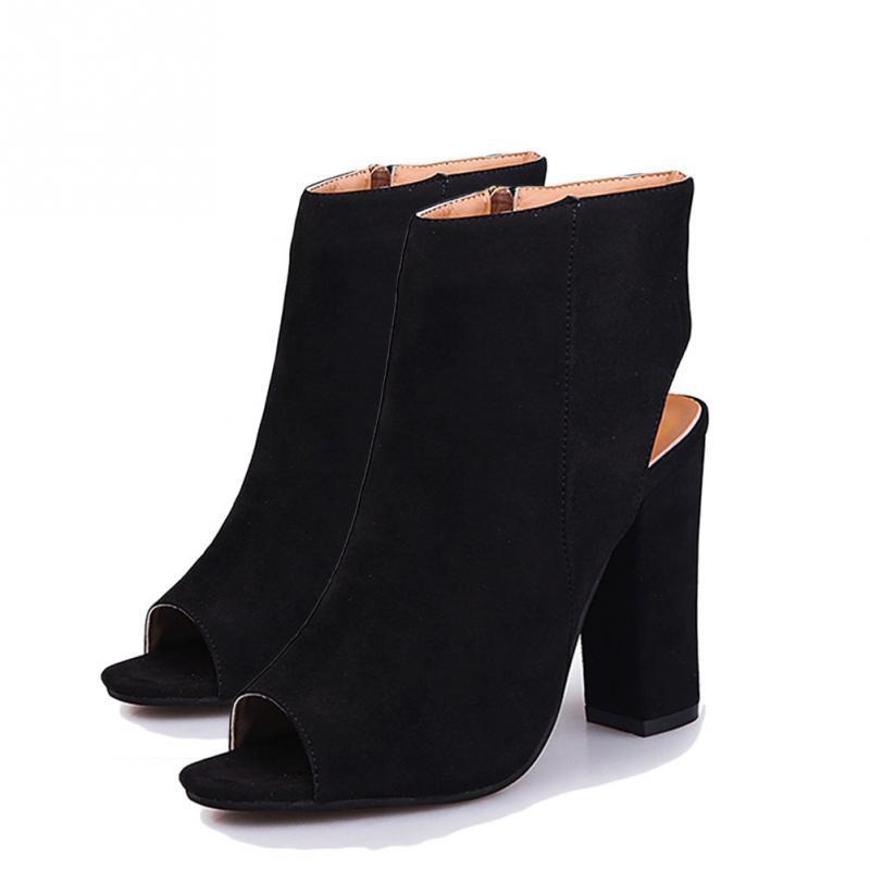 High Heel Chunky Fishbill Booties