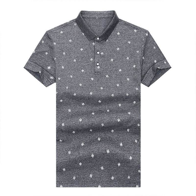 Lapel T-shirt letter POLO shirt - Mubimart