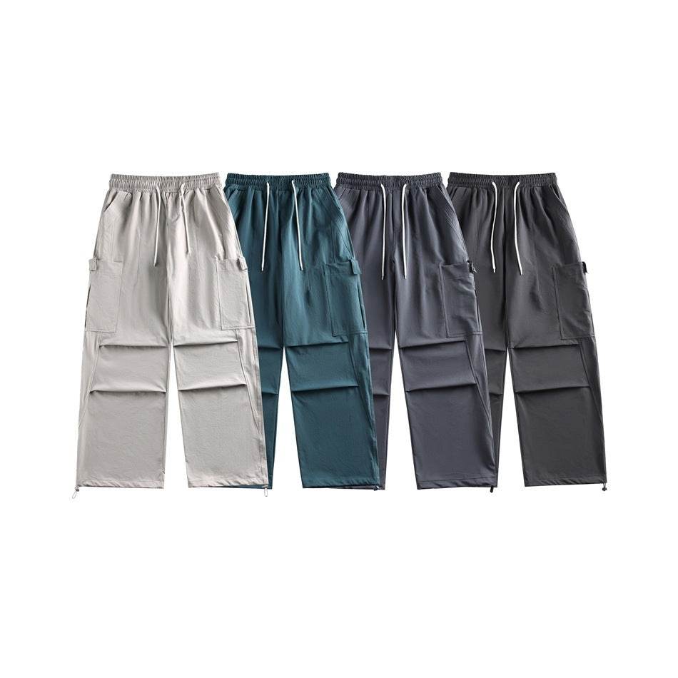 Casual Straight-leg Loose Cargo Pants Male - Mubimart