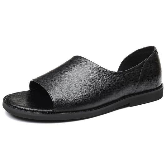 Men's Outdoor Wear Leather Sandals - Mubimart