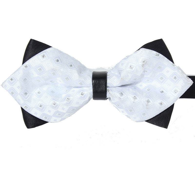 Knitted bow tie Polyester multicolor new bow tie - Mubimart