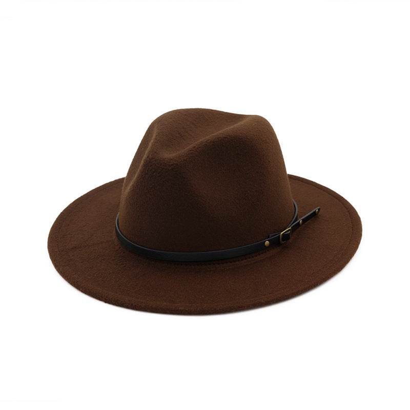 Automne et Hiver Laine Chapeau De Fedora De Mode Femme En Laine chapeau haut-de-forme Noir Chapeau Rouge Fedora Hommes L'église Panama Sombrero Chapeau - Mubimart
