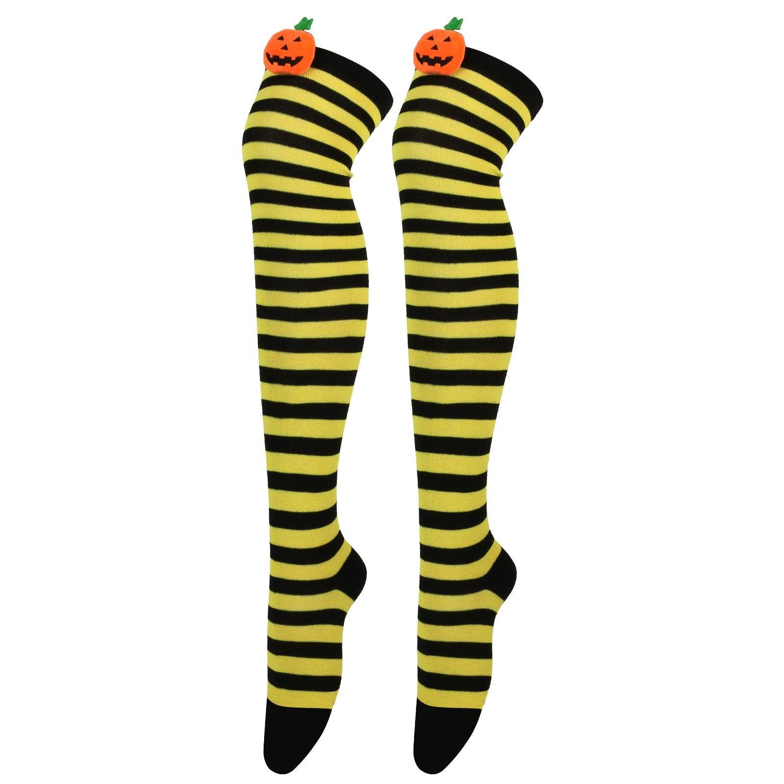 Cartoon Devil Over Knee Socks Women - Mubimart