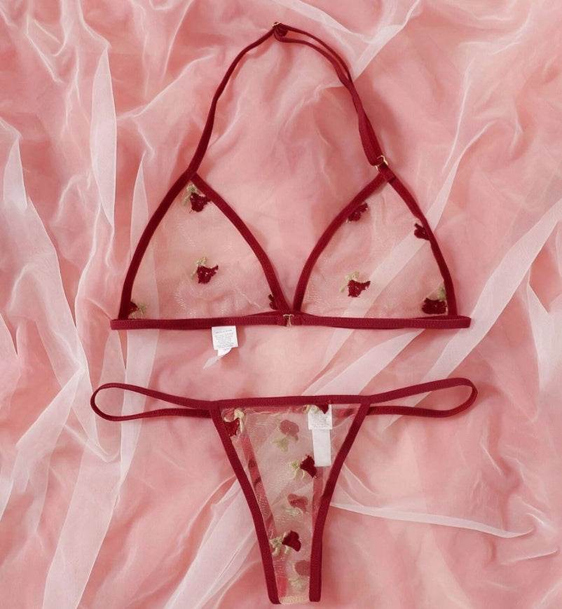 Sexy Lingerie Bra Thong Set - Mubimart