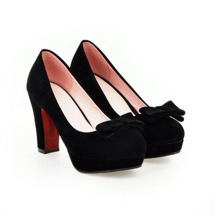 Platform bow high heels - Mubimart