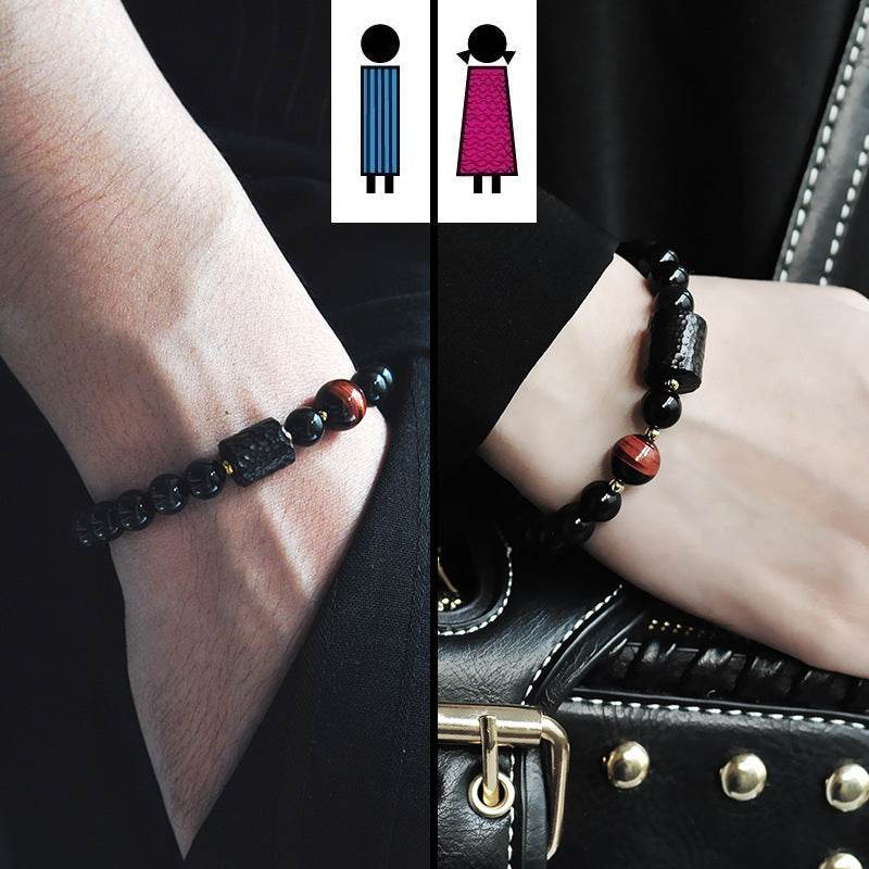 Obsidian bracelet for men - Mubimart