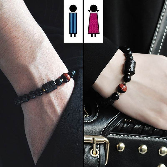Obsidian bracelet for men - Mubimart
