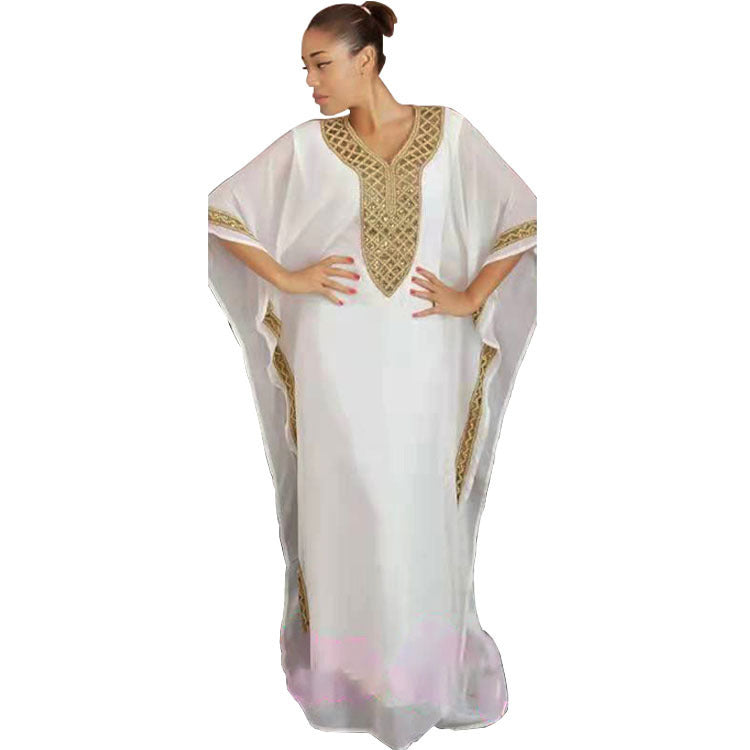 Women's Chiffon Robe National Style Plus Size Solid Color - Mubimart -  