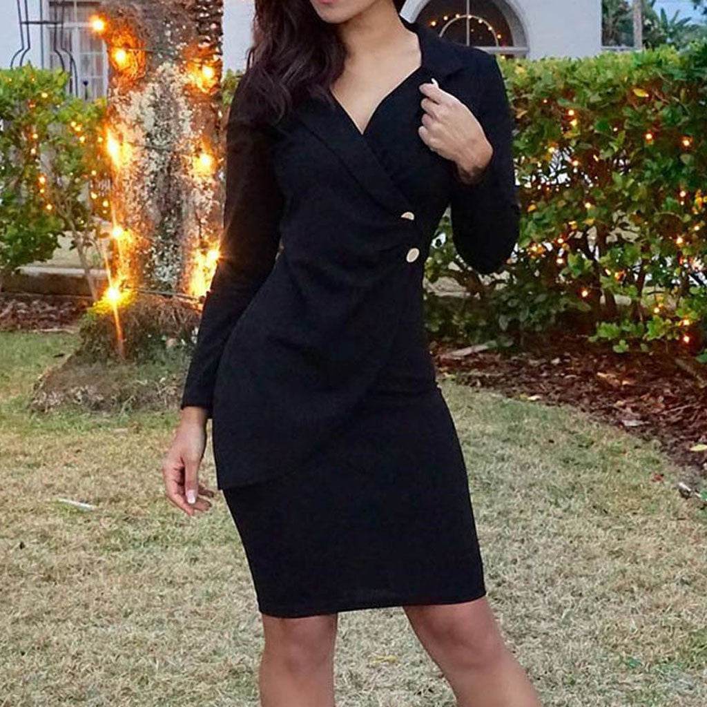 Pack hip casual work dress - Mubimart