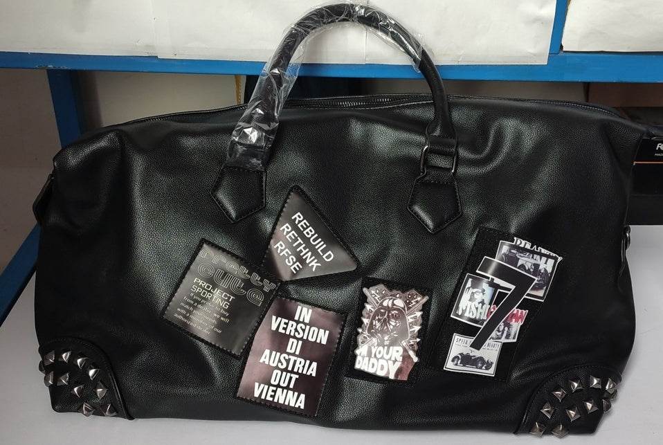 Leather gym bag - Mubimart