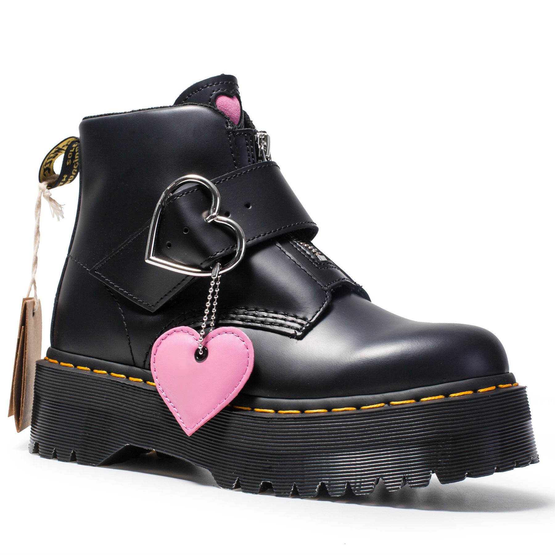 Peach heart fashion boots women zipper ankle boots - Mubimart