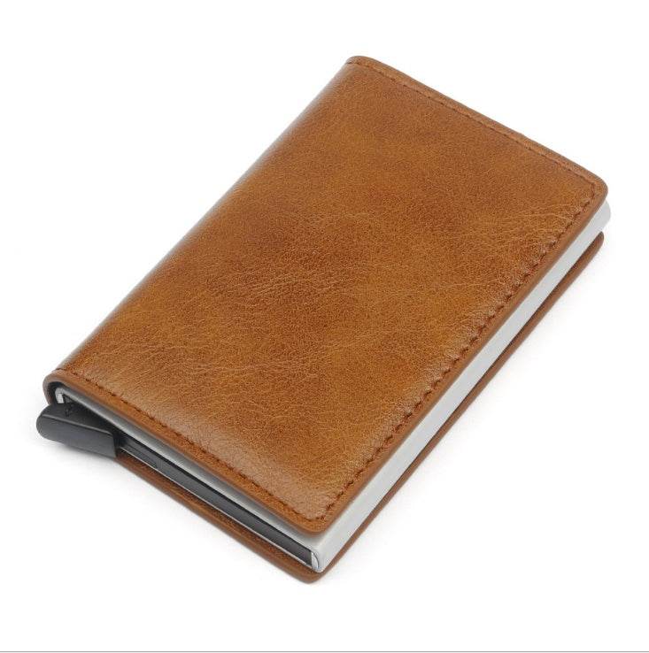 PU Automatic Card Card Holder RFID Multi-function Card Holder - Mubimart