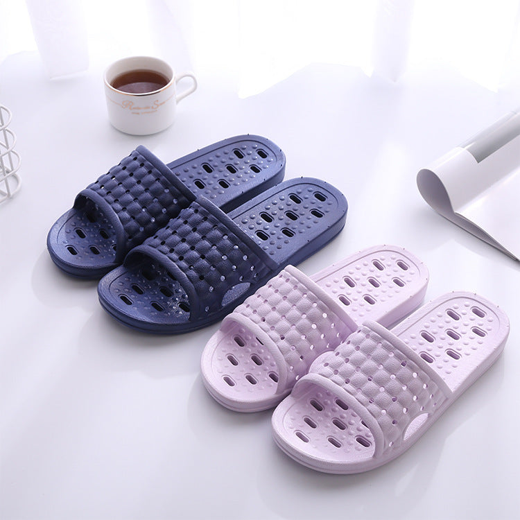 Summer House Shoes Non-slip Hollow Sole Design Floor Bathroom Slipper For Women Men - Mubimart - Womens Platform Slipper 