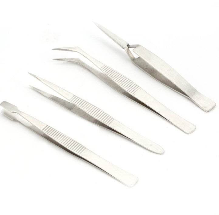 Stainless Steel Tweezers Set For DIY Jewelry - Mubimart