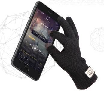 Winter Autumn Men Knitted Gloves Touch Screen High Quality Male Thicken Warm Wool Cashmere Solid Gloves Men Mitten Business - Mubimart