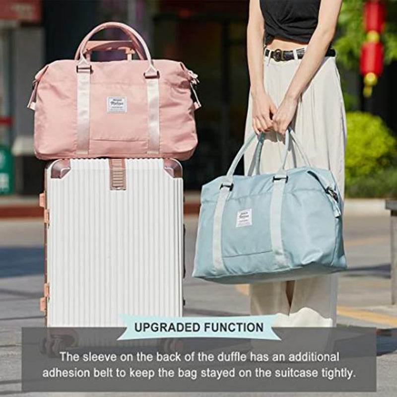 Travel Duffel Bags Sports Fitness Gym Tote Bag Women Weekender Overnight Bag - Mubimart