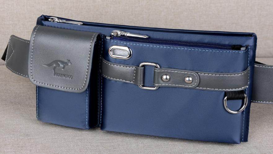 Mens Lightweight Oxford Cloth Cell Phone Messenger Bag - Mubimart