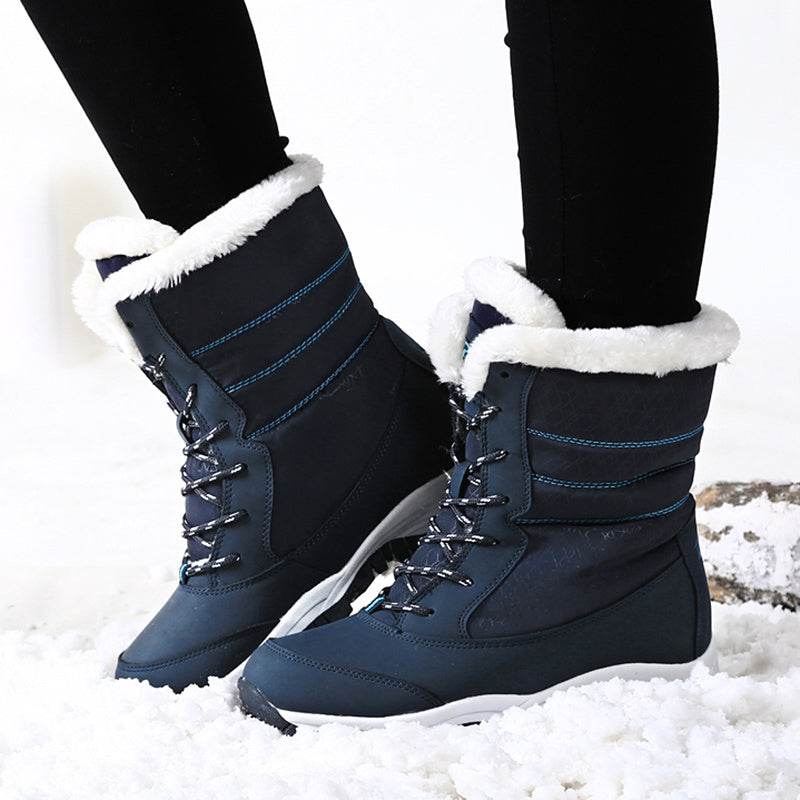 Snow Boots Plush Warm Ankle Boots For Women Winter Shoes - Mubimart