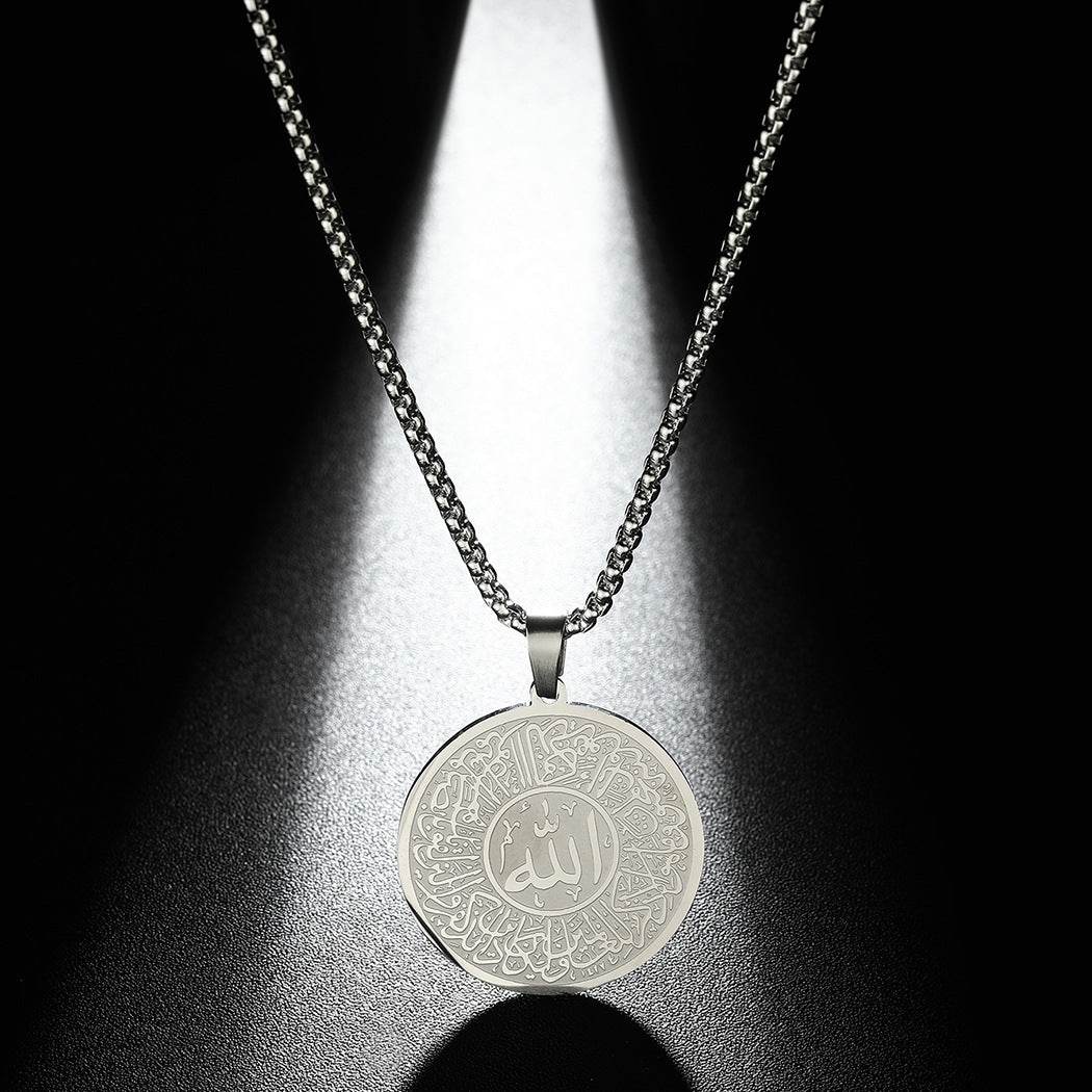Men Calligraphy Necklace Accessories Jewellery - Mubimart