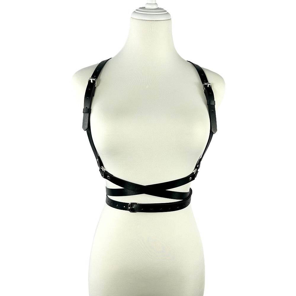 Women's Fashion Shapewear Leather Binding - Mubimart