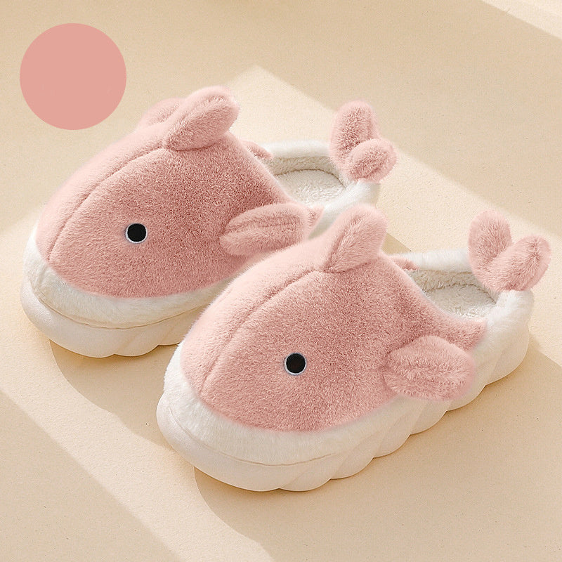 Shark Slippers Soft Sole Furry Shoes Home Bedroom Slippers Women - Mubimart -  