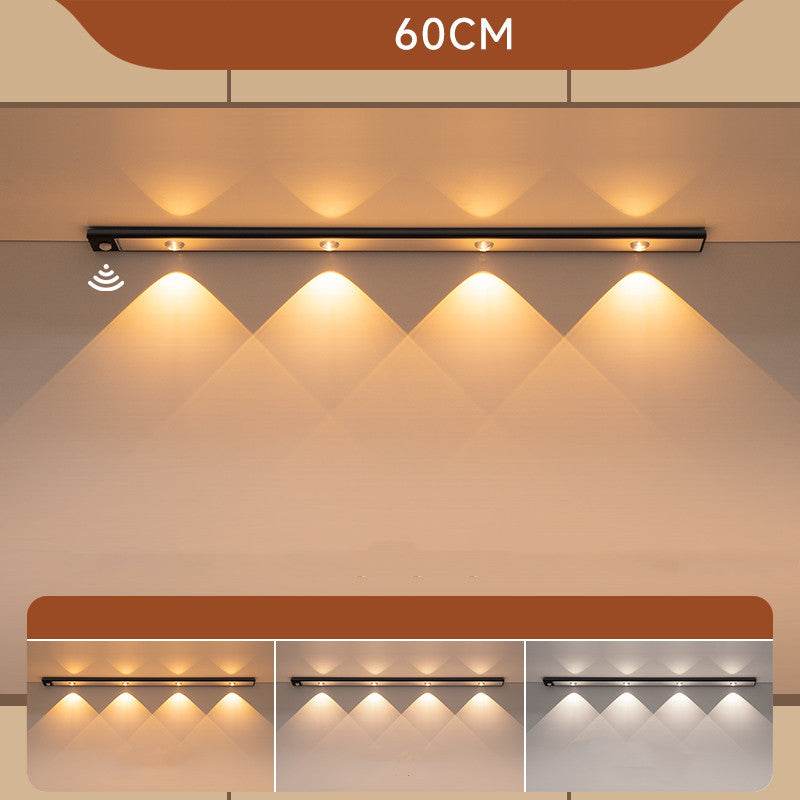 LED Wireless Self-adhesive Inductive Charging Shoe Cabinet Cabinet Light Strip - Mubimart