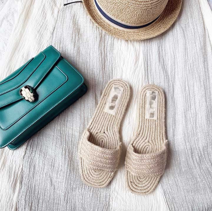 Bohemian flat slippers female espadrilles