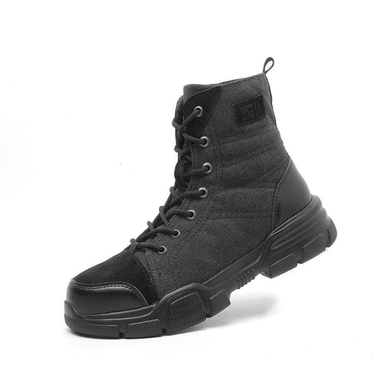 Safety Shoes Steel Toe Cap High-Top Work Protective Labor Insurance Shoes - Mubimart