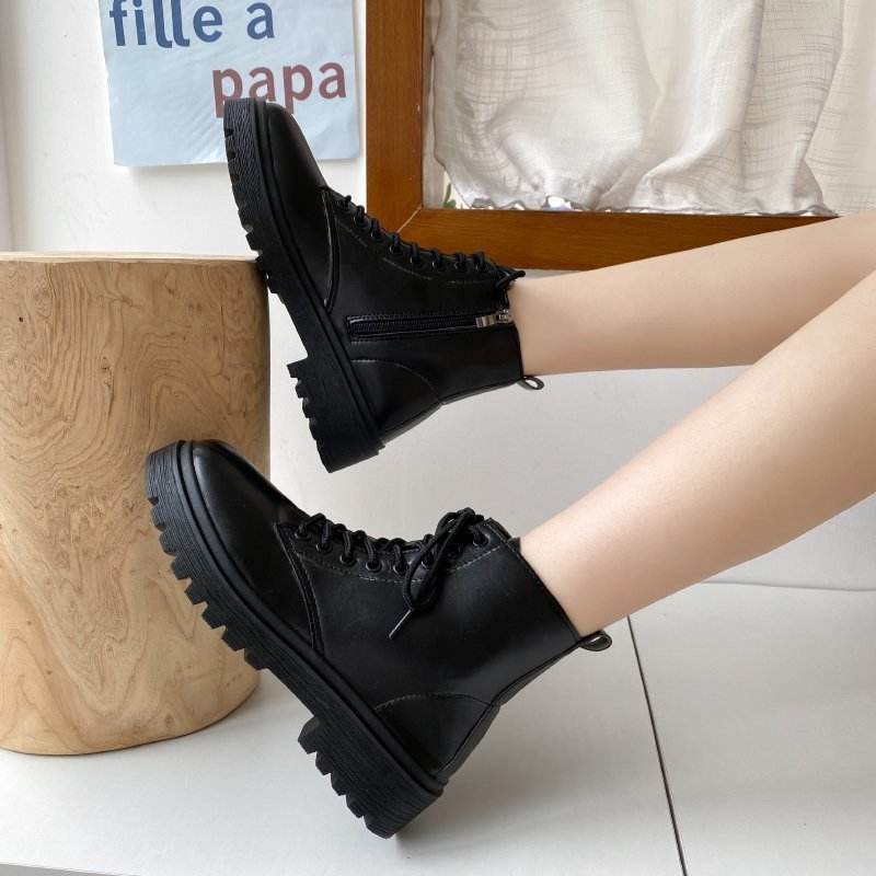 New Black Handsome Boots Women - Mubimart