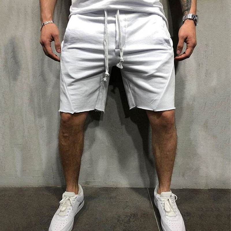 summer mens gym sports sport grey shorts for men - Mubimart