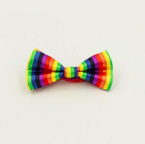 Fashion Colorful Rainbow Striped Bowties For Groom Men Women Wedding Party Leisure Gravatas Cravat Bowtie Tuxedo Bow Ties - Mubimart