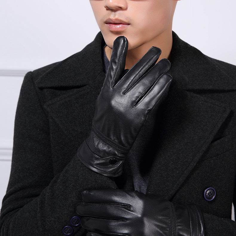 Men's leather gloves - Mubimart