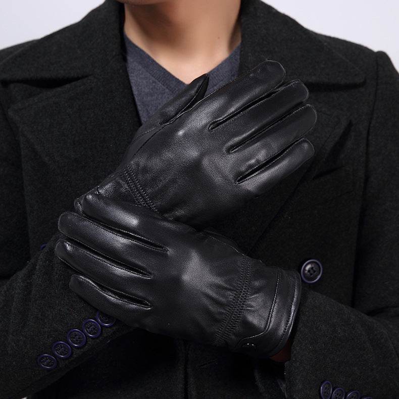 Men's leather gloves - Mubimart