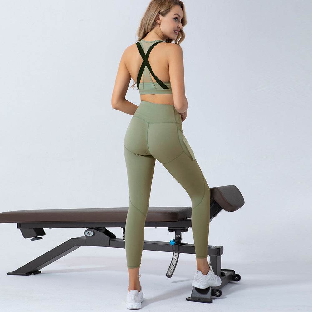 Shockproof sports bra set - Mubimart