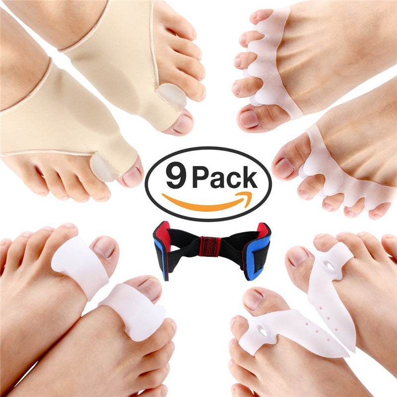 9-piece Set Toe Cover Overlap Toe Separator Suit - Mubimart