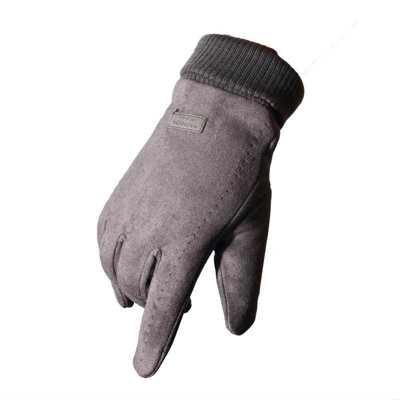 Suede gloves - Mubimart