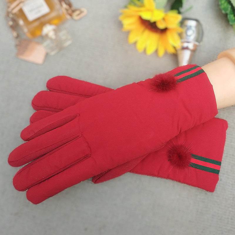 Rainproof touch screen leather gloves - Mubimart