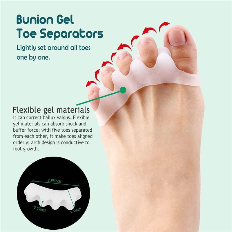 9-piece Set Toe Cover Overlap Toe Separator Suit - Mubimart