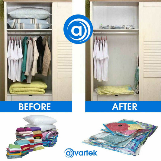 6 X STRONG VACUUM STORAGE SPACE SAVING BAGS VAC BAG SPACE SAVER VACCUM VACUM-BAG - Mubimart