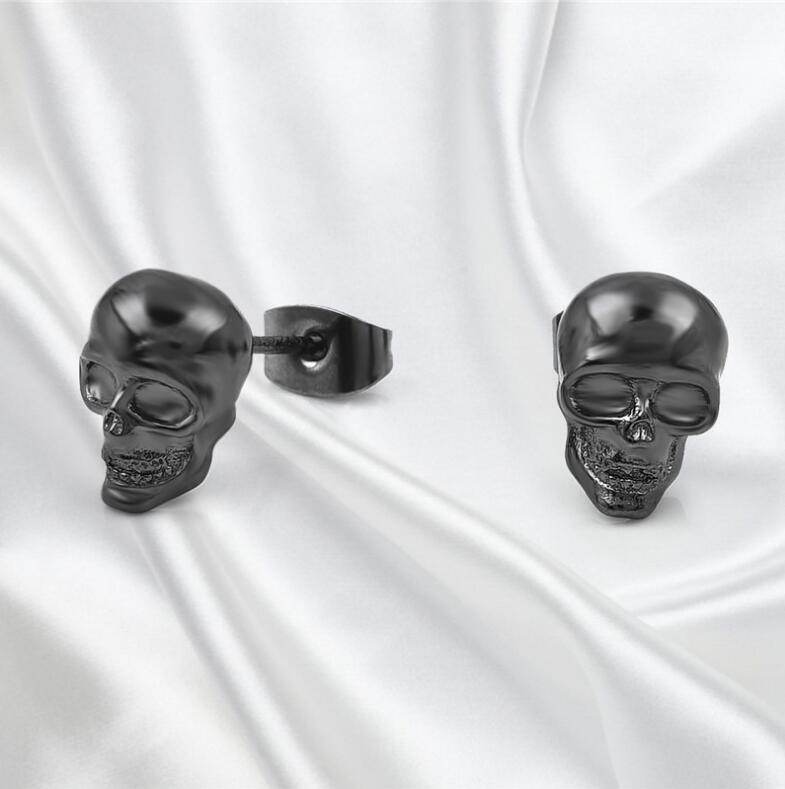 Punk Rock Skull Mens Earrings For Women Small Stud Earings Jewelry Dropshipping Gift - Mubimart