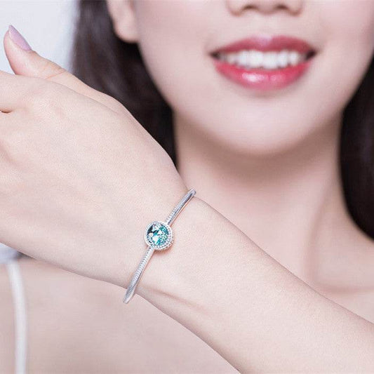 925 Sterling Silver Underwater World Beaded Bracelet For Women - Mubimart