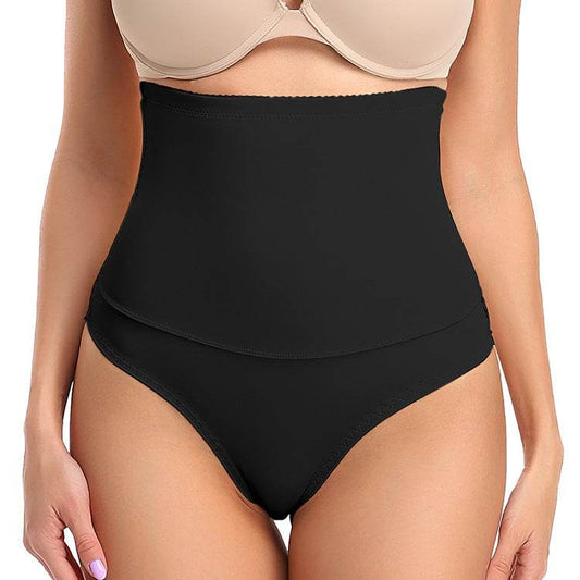 Plastic Bones Lace Women's High-waisted Panties Belly Shaping Plus Size Hip Body-hugging Pants - Mubimart