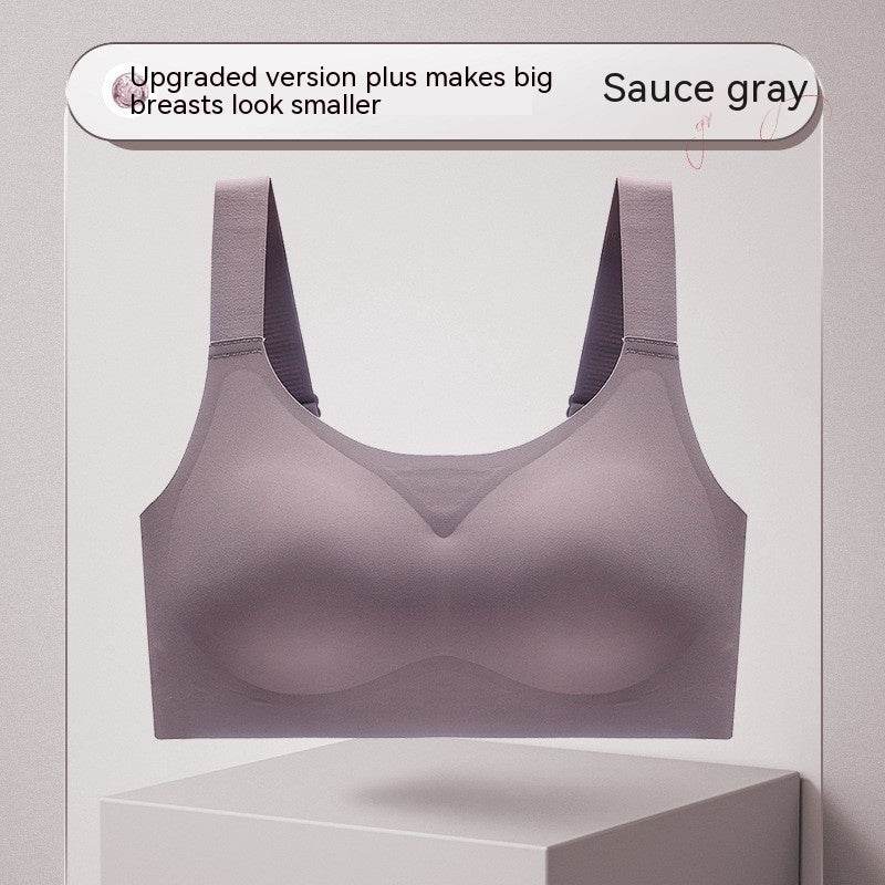 Women's Large Shoulder Strap Seamless Wireless Bra - Mubimart