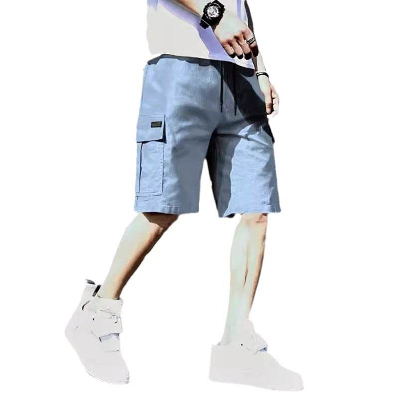 Men's Multi-bag Twill Cargo Shorts - Mubimart