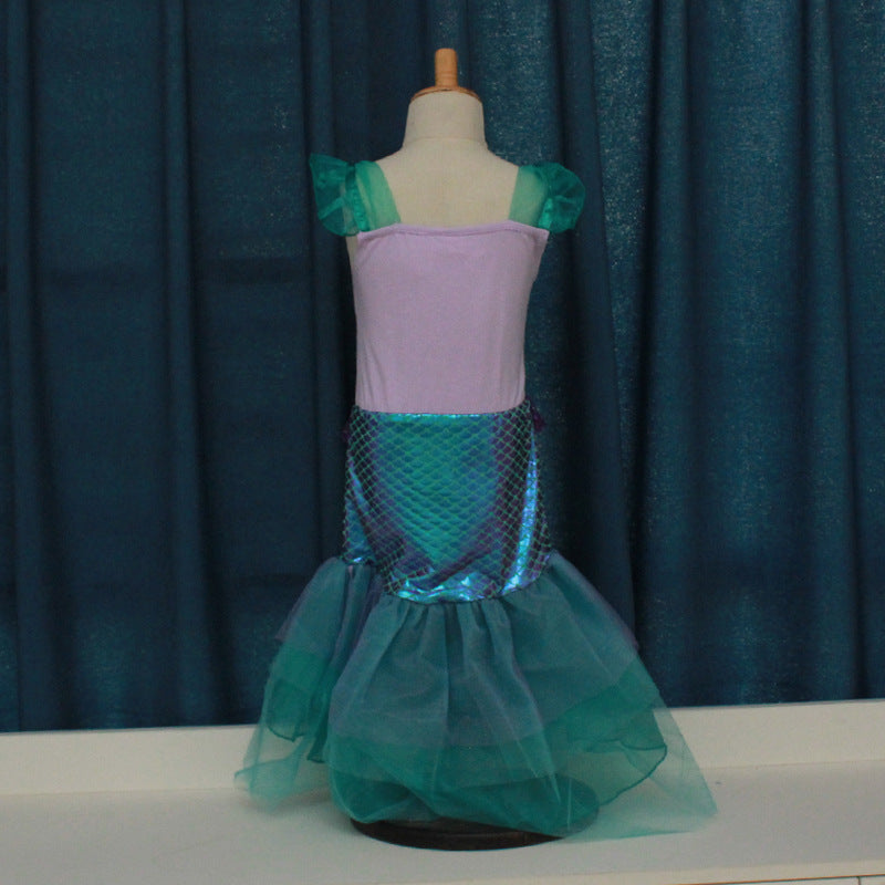 Princess Dress Mermaid Dress Sea Birthday Prom Performance Dress Performance Costume - Mubimart -  