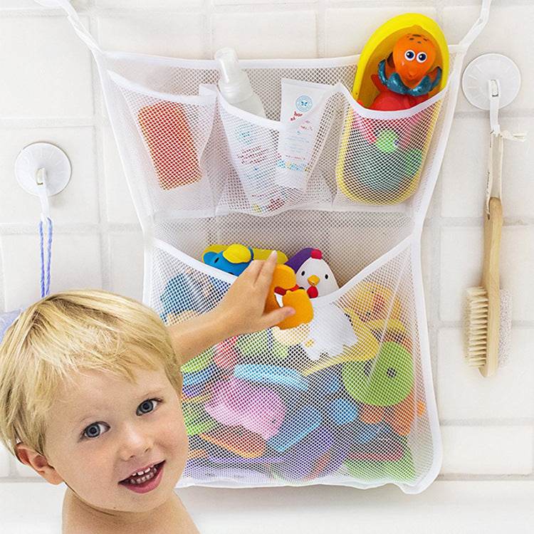 Bathroom Mesh Net Storage Bag Baby Bath Bathtub Toy Mesh Net Storage Bag Organizer Holder For Home - Mubimart
