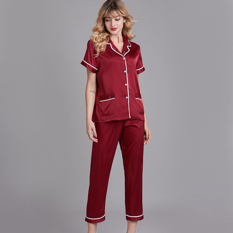 Summer large Pajama two piece suit - Mubimart -  