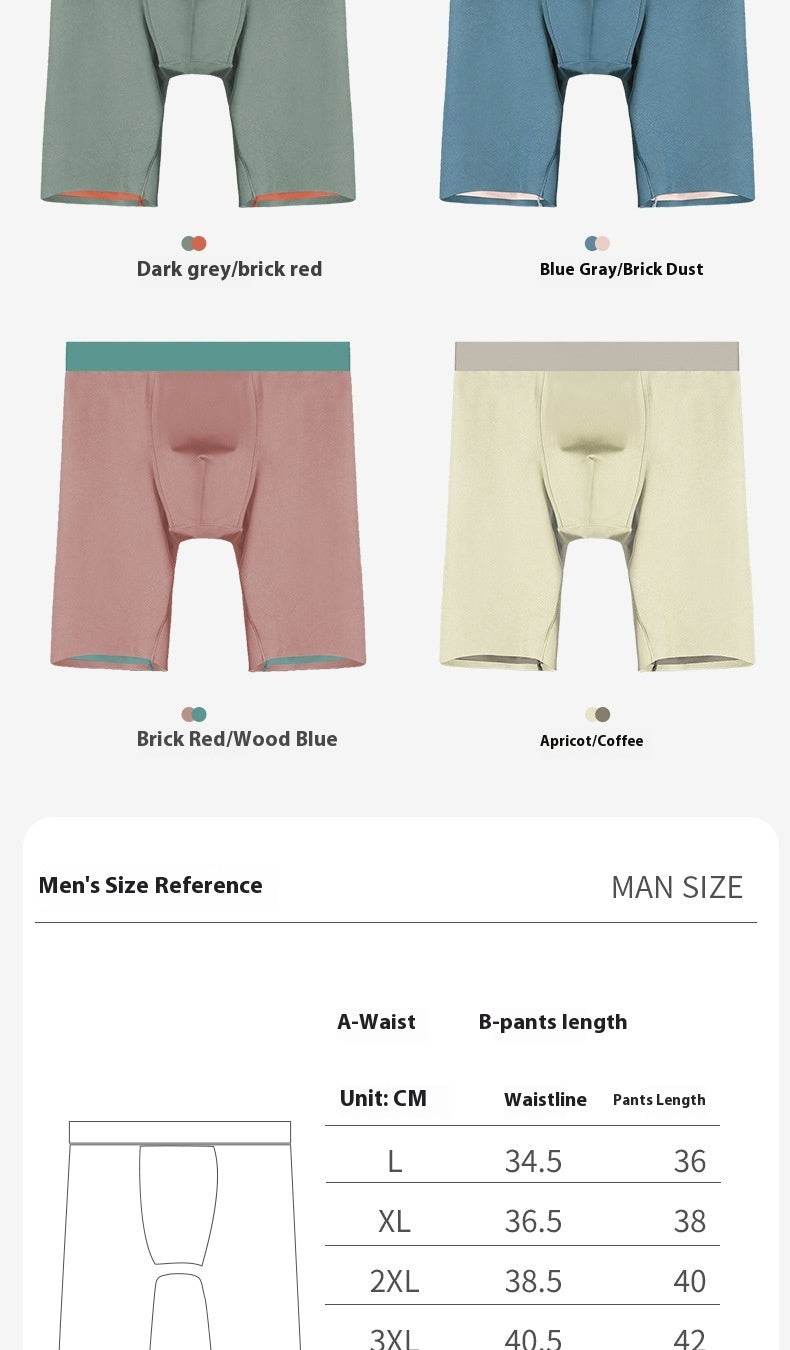 Men's Double-sided Fabric Boxers - Mubimart