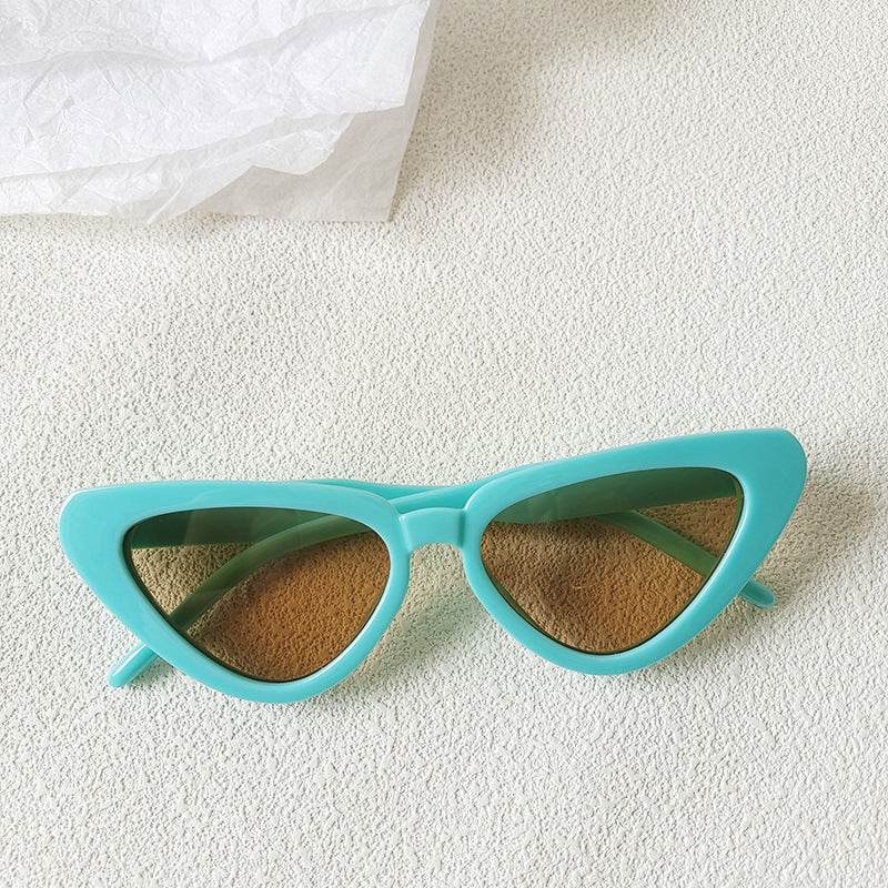 Retro Personalized Cat Eye Sunglasses Round Face High-grade Red Style Plain Face Personalized Glasses - Mubimart